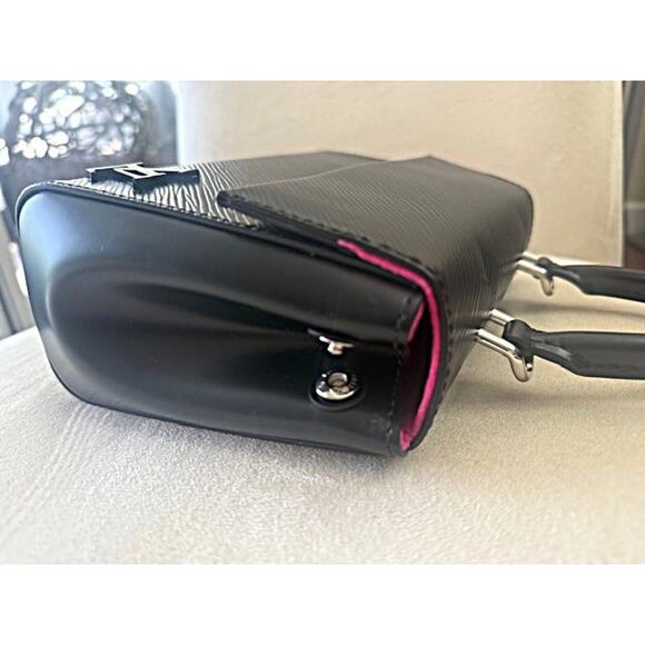 Louis Vuitton BLACK Mini Cluny Top Handle Bag Epi Leather Guitar Strap $3100 - Picture 6 of 15